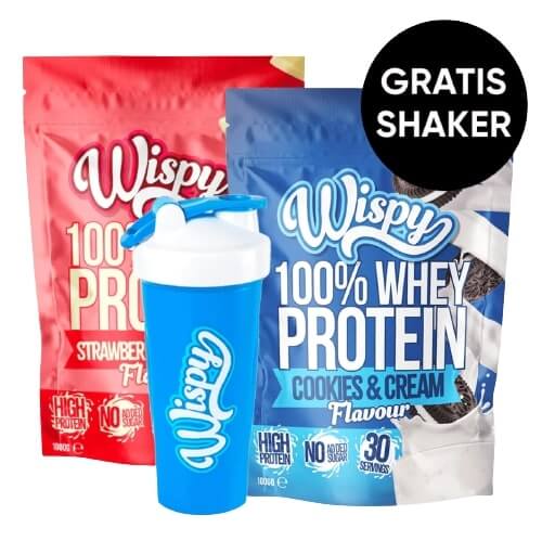 Wispy proteinpulver, bedste proteinpulver til muskelopbygning, bedste proteinpulver, proteinpulver test, valleprotein, whey 100, bedste kreatin, recovery protein, protein til restitution, 2022, bedst i test, musclehouse proteinpulver