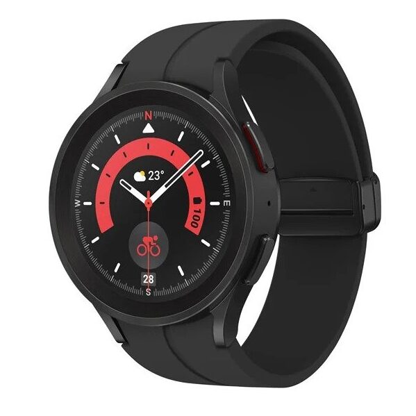 Samsung Galaxy Watch 5 Pro, 45 mm skærm, løbeur med stor skive, stor skærm, samsung løbeur, bedste samsung løbeur, brug løbeur uden mobilen