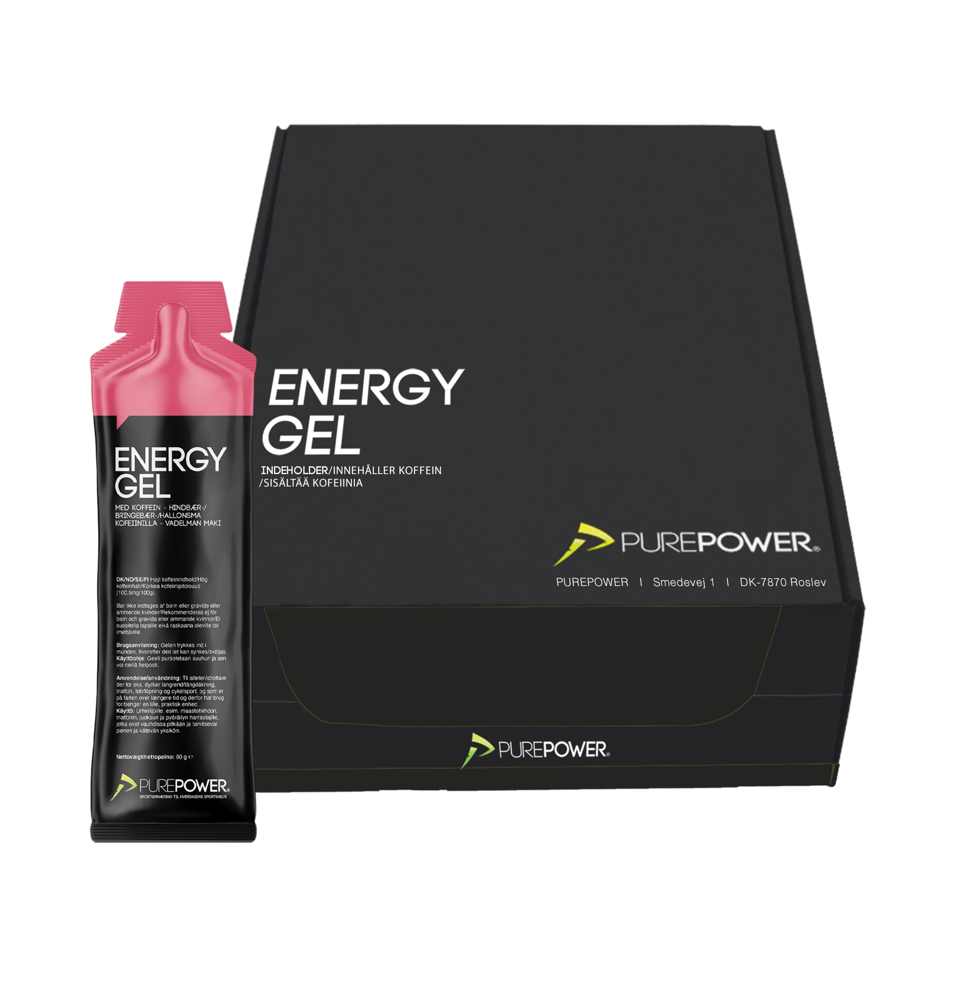 Energy gel, ENERGY GEL KOFFEIN HINDBÆR, Purepower energiprodukter, energi gel test, 2023, Purepower energi gel, energi gels, bedste energi gel, energigel, energi geler, energi gels, energy gels, gel til løb, gel til cykling, gel til triathlon, nutrition triatlon, energiprodukter, sports gel, energi gel tilbud, high5 energi gel, Powerbar energiprodukter