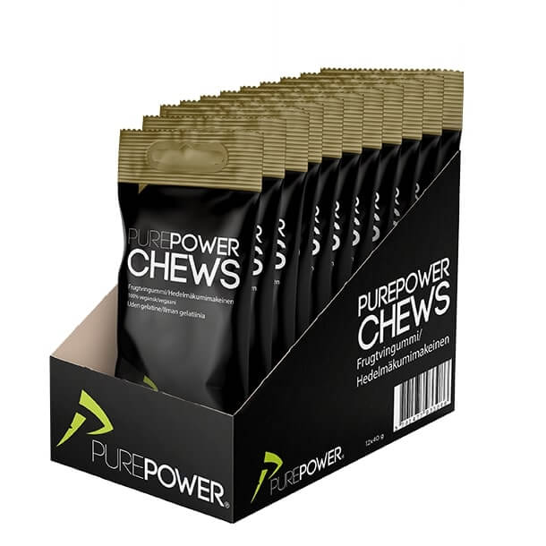 Energy chews, energi vingummier, PUREPOWER CHEWS FRUGTMIX 12 X 40 G , Purepower energiprodukter, energi gel test, 2023, Purepower energi gel, energi gels, bedste energi gel, energigel, energi geler, energi gels, energy gels, gel til løb, gel til cykling, gel til triathlon, nutrition triatlon, energiprodukter, sports gel, energi gel tilbud, high5 energi gel, Powerbar energiprodukter