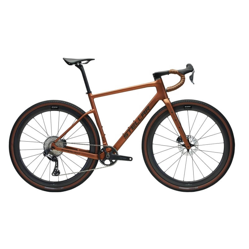 Stellar GRAVEL SL CARBON SHIMANO TIAGRA - brun, kobberfarvet, orange, let gravelcykel, gravelcykel test, bedste gravelcykel, bedste gravelbike, gravelbike test, carbon gravelcykel, sort gravelcykel, Scott gravelcykel, billig gravelcykel i carbon, bedst i test, gravelcykel med elektronisk gearskift, aerodynamisk gravelcykel, top 10 gravelcykel, hvad er en gravelcykel? jensen gravel cykel, Carbonramme, vægt